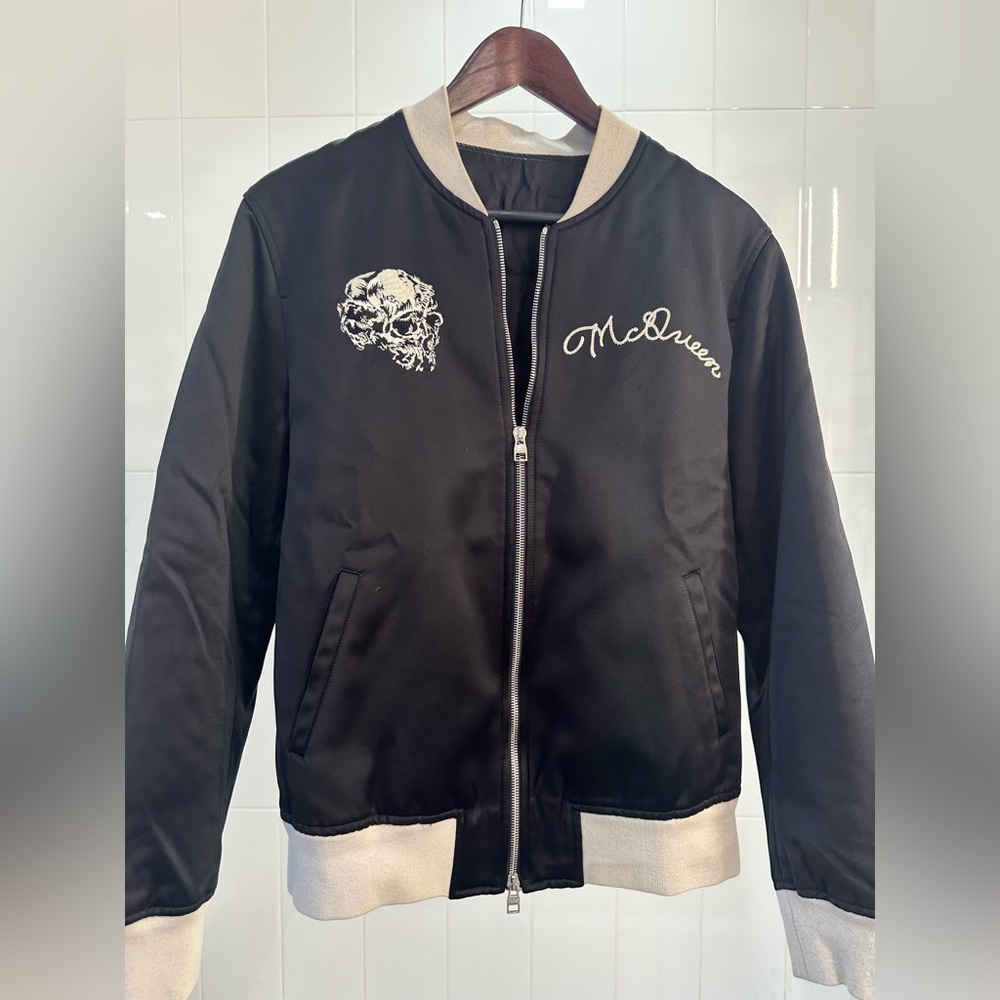 Alexander McQueen Bomber Jacket | Size 48 | Edgy Elegance and Impeccable Fit